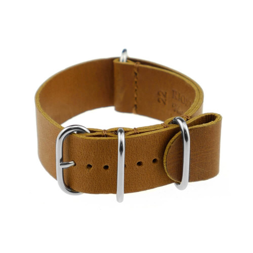 Cognac RIOS1931 Amsterdam, Genuine Vintage Leather | One-Piece (4 Polished Rings)