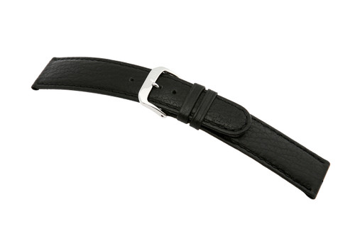 RIOS1931 Black Texas Buffalo Leather Watch Strap | Panatime.com