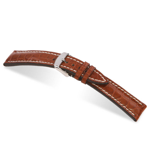 Cognac RIOS1931 Ambassador | Genuine Alligator Watch Band | RIOS1931.com