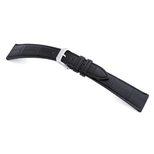 RIOS1931 Black Geneve Genuine Alligator Watch Strap For Patek Philippe | Panatime.com