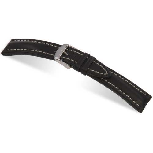 RIOS1931 Black Tornado Genuine Tanned Leather Watch Strap For Breitling | Panatime.com