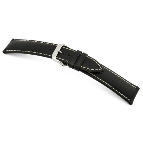 RIOS1931 Black St. Petersburg, Tanned Leather Watch Strap | Panatime.com