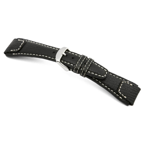 RIOS1931 Black Nature, Buffalo Leather Watch Strap | Panatime.com