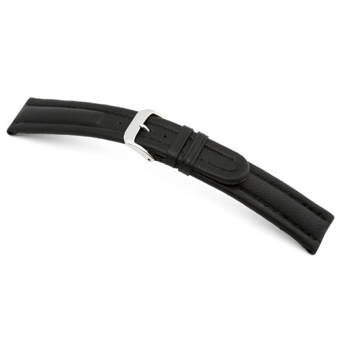 RIOS1931 Black Paris, Kid Leather Watch Strap | Panatime.com