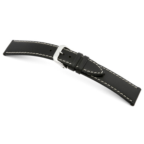 RIOS1931 Black Pensa, Tanned Leather Watch Strap | Panatime.com