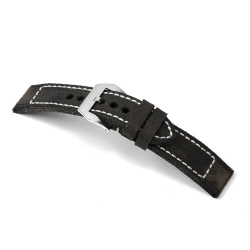 Black RIOS1931 Liverpool, Vintage Leather Watch Band | Panatime.com