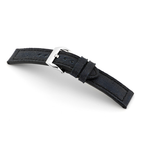 Black RIOS1931 Maryland - Genuine Canvas Vintage Watch Band