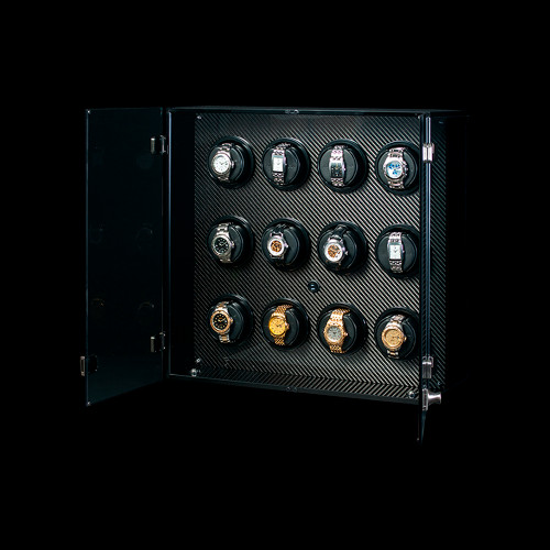 Orbita Milano 12 Watch Winder | Carbon Fiber Trim | Panatime.com