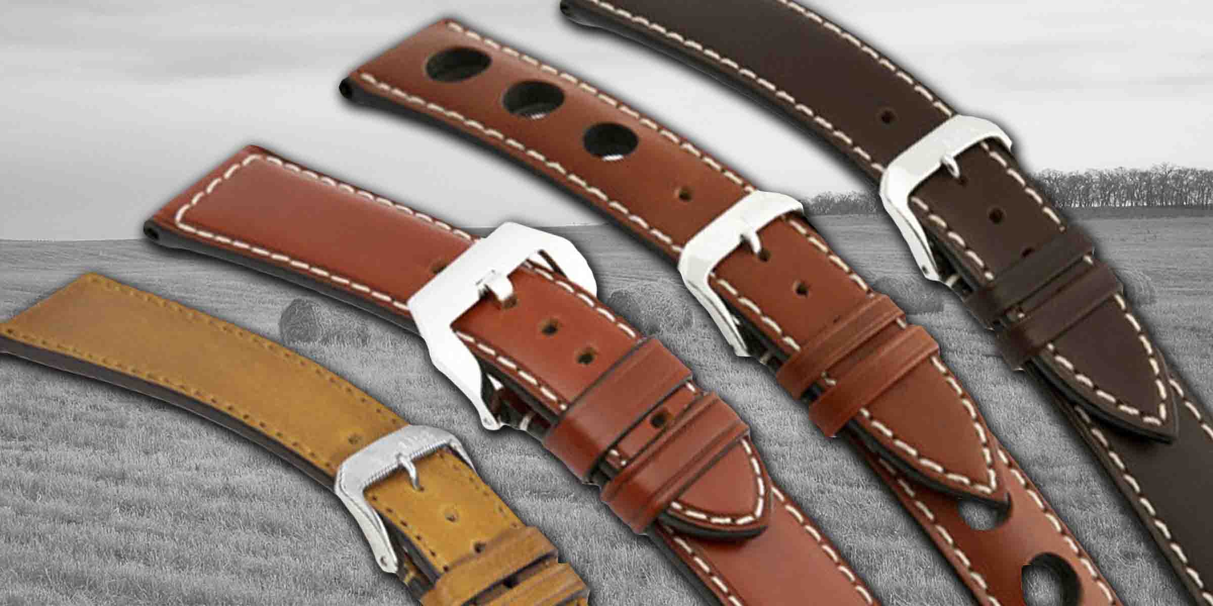 RIOS1931 Shell Cordovan & Tanned Leather Watch Bands