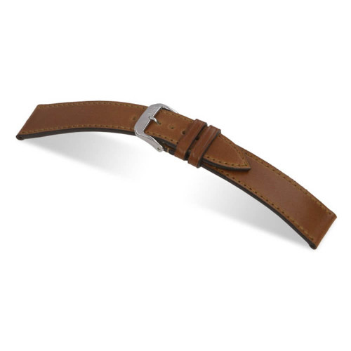 RIOS1931 Cognac Springfield Shell Cordovan Leather Watch Strap For Nomos | Panatime.com