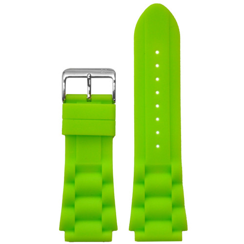 Piero Magli Green Waterproof Silicone Oyster Diver Watch Strap | Panatime.com