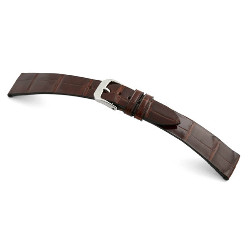 RIOS1931 Mahogany Basel Genuine Alligator Watch Strap For Patek Philippe | Panatime.com