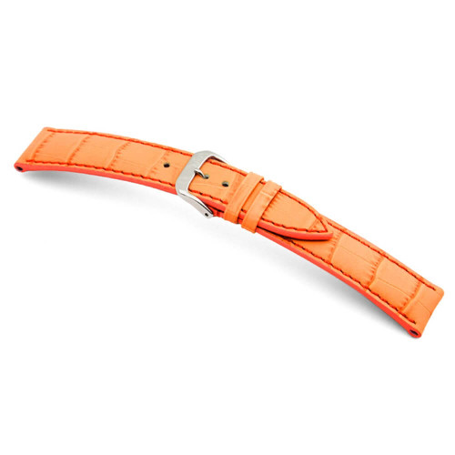 RIOS1931 Orange Louisiana, Embossed Alligator Grain Watch Strap | Panatime.com