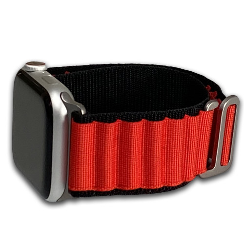 Apple Watch | Alpine Loop | Nylon | Black-Red | Panatime.com