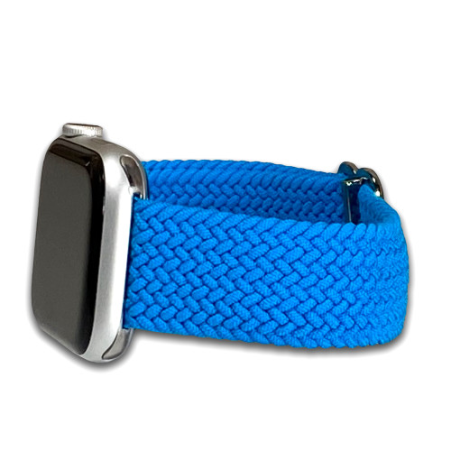 Apple Watch | Braided Weave | Elastic Nylon | Bright Blue | Panatime.com