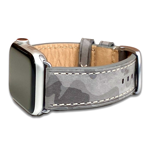 Stone Grey RIOS1931 Hawker, Camouflage Leather Watch Band | For Apple Watches