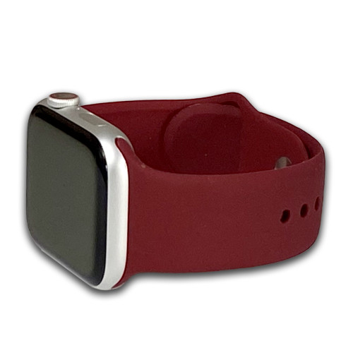 Apple Watch | Soft Smooth Silicone | Burgundy | Three-Piece | Panatime.com