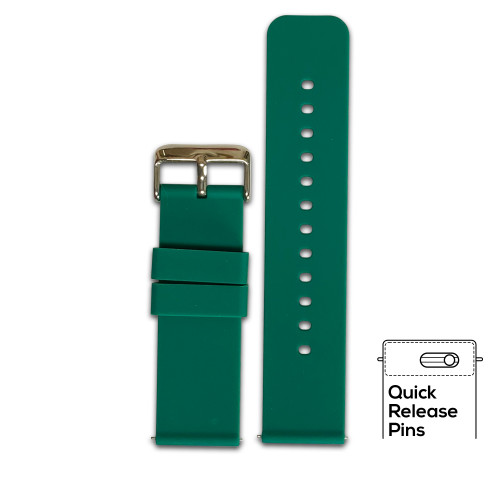 Quick Release | Casual Silicone | Green | Two-Piece | Panatime.com