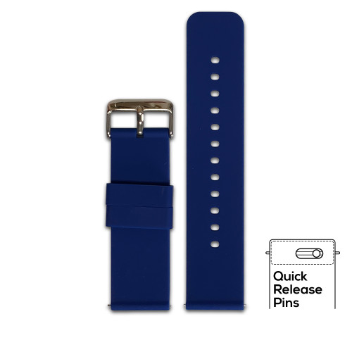 Quick Release | Casual Silicone | Navy | Two-Piece | Panatime.com