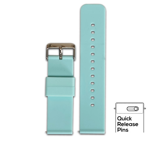 Quick Release | Casual Silicone | Seafoam | Two-Piece | Panatime.com