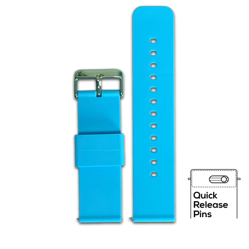 Quick Release | Casual Silicone | Sky Blue | Two-Piece | Panatime.com