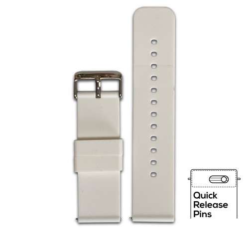 Quick Release | Casual Silicone | White | Two-Piece | Panatime.com