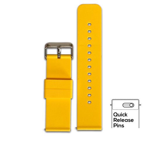 Quick Release | Casual Silicone | Yellow | Two-Piece | Panatime.com