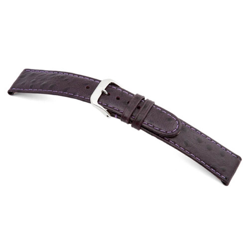 Purple RIOS1931 Durban, Embossed Ostrich Grain Watch Band | Panatime.com