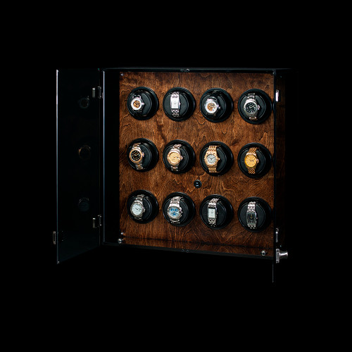 Orbita Milano 12 Watch Winder | Walnut Wood Finish | Panatime.com